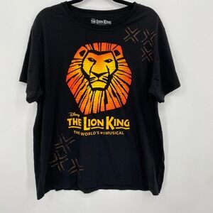 Disney The Lion King Musical Graphic Tee XL Black Musical Broadway Theater